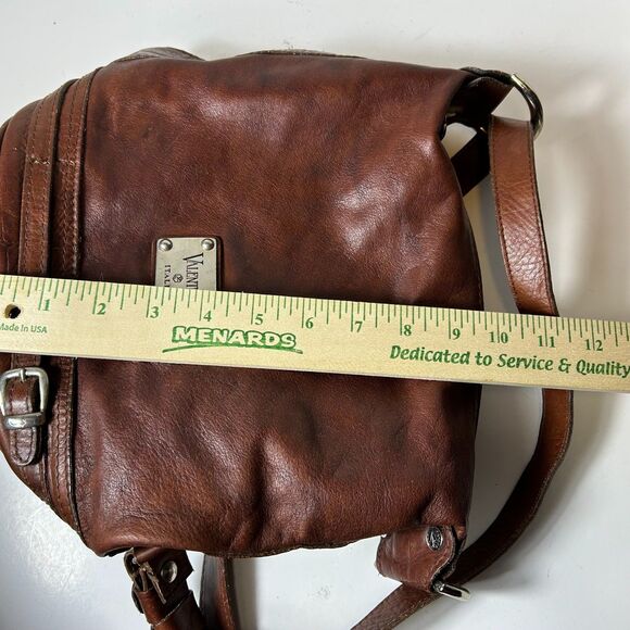 Valentina Italia Brown Leather Croco Embossed Bucket Sling Crossbd Shoulder Bag - Picture 11 of 14
